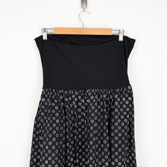 J.Crew Strapless Mixy Midi Dress Black Block Print Size Large NWT - Picture 7 of 10